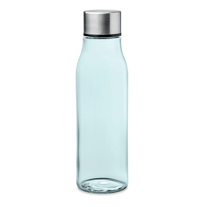Bottiglia in vetro da 500ml blu - personalizzabile con logo