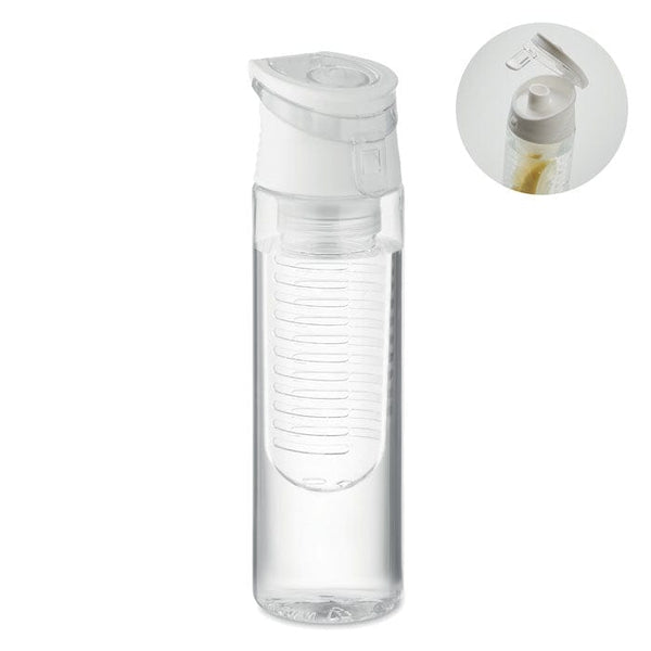 Bottiglia infusore RPET 500ml Bianco - personalizzabile con logo