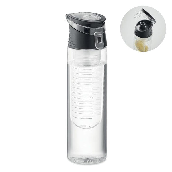 Bottiglia infusore RPET 500ml Nero - personalizzabile con logo