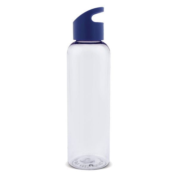 Bottiglia Loop transparent R-PET 600ml Trasparente / blu navy - personalizzabile con logo