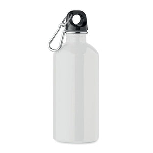 Bottiglia monostrato 500ml Inox riciclato Bianco - personalizzabile con logo