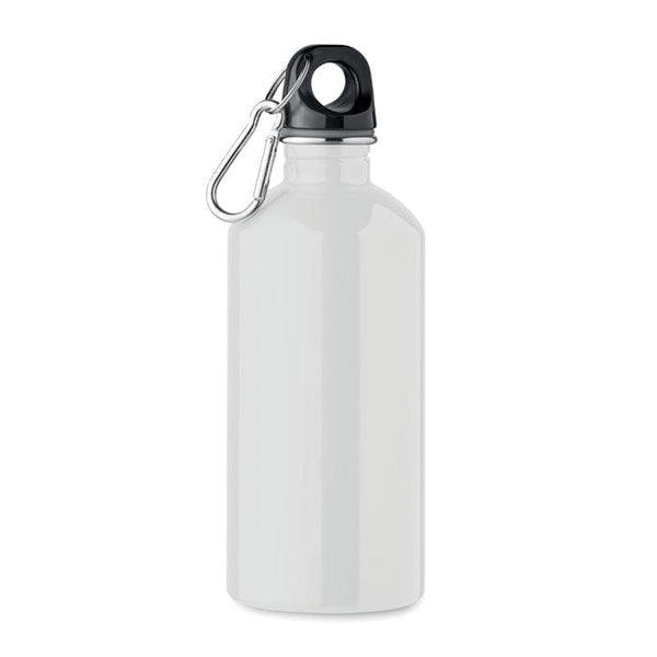 Bottiglia monostrato 500ml Inox riciclato Bianco - personalizzabile con logo