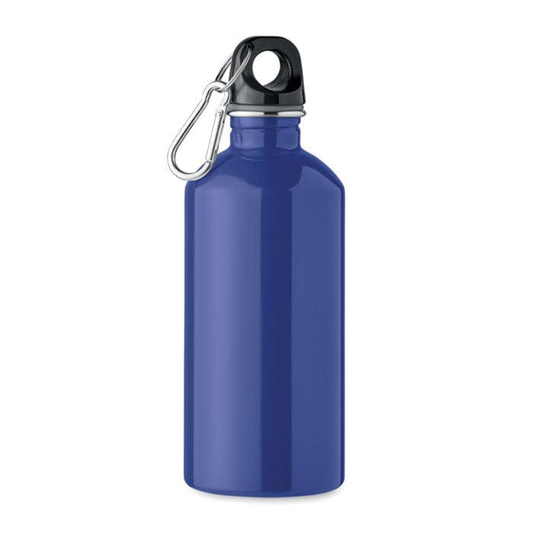 Bottiglia monostrato 500ml Inox riciclato Blu - personalizzabile con logo