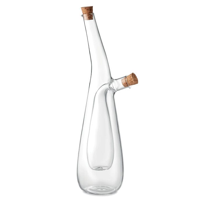 Bottiglia olio e aceto in vetro trasparente - personalizzabile con logo