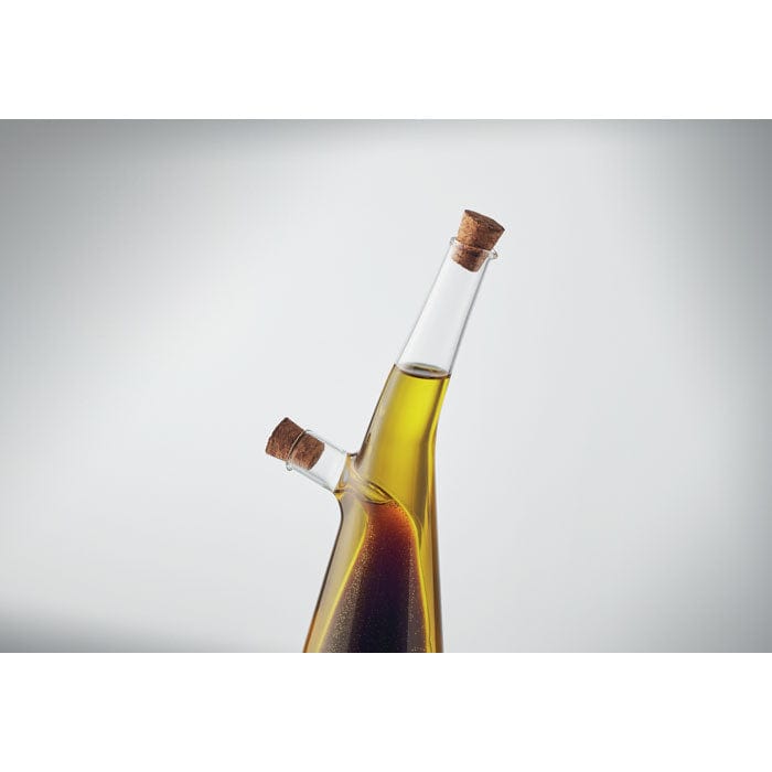 Bottiglia olio e aceto in vetro trasparente - personalizzabile con logo