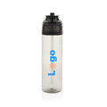 Bottiglia Omni Sip in rPET RCS 800ml nero - personalizzabile con logo