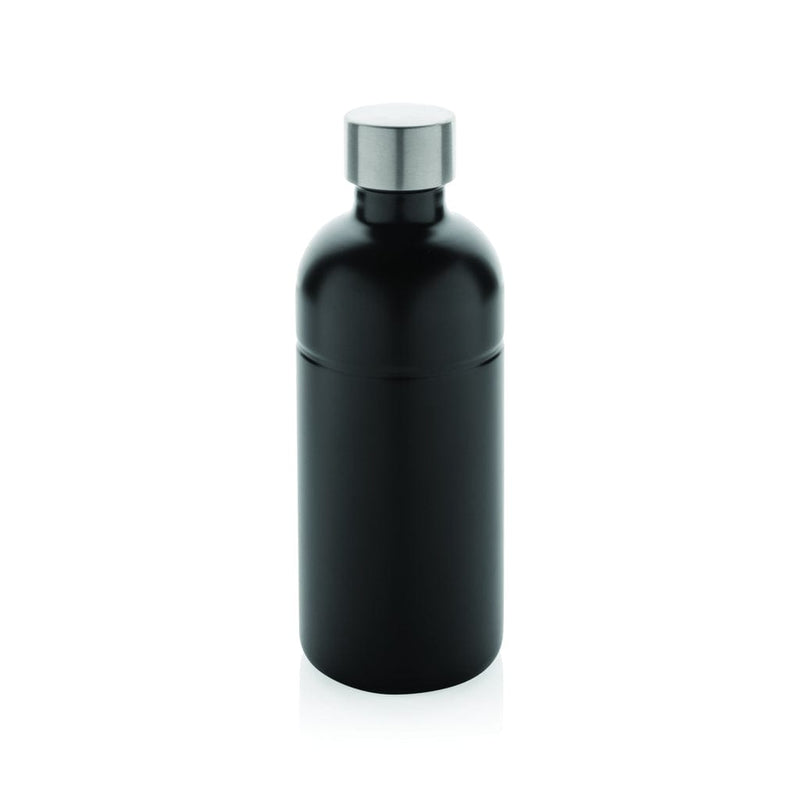 Bottiglia per bibite gassate certificata RCS nero - personalizzabile con logo