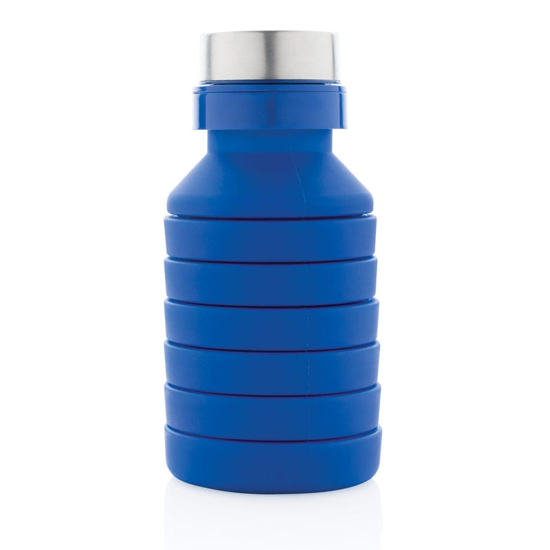 Bottiglia pieghevole in silicone con tappo - personalizzabile con logo