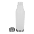 Bottiglia R-PET effetto ghiaccio 600ml Satinata bianco - personalizzabile con logo