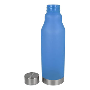 Bottiglia R-PET effetto ghiaccio 600ml Satinata Blue - personalizzabile con logo