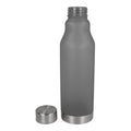 Bottiglia R-PET effetto ghiaccio 600ml Satinata Nero - personalizzabile con logo