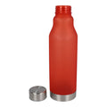 Bottiglia R-PET effetto ghiaccio 600ml Satinata Rosso - personalizzabile con logo