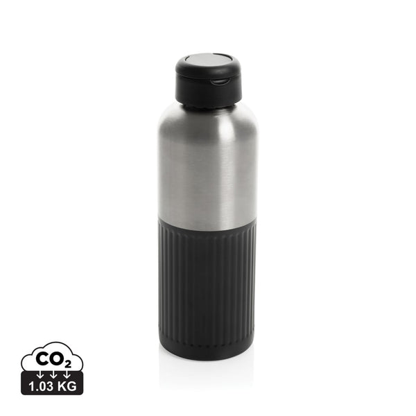 Bottiglia Ripple con manico in rAcciaio RCS 750ML nero - personalizzabile con logo