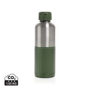 Bottiglia Ripple con manico in rAcciaio RCS 750ML verde - personalizzabile con logo