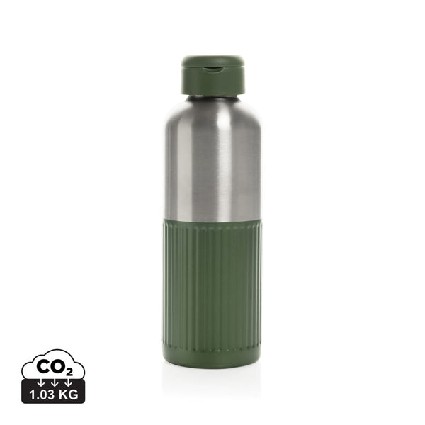 Bottiglia Ripple con manico in rAcciaio RCS 750ML verde - personalizzabile con logo