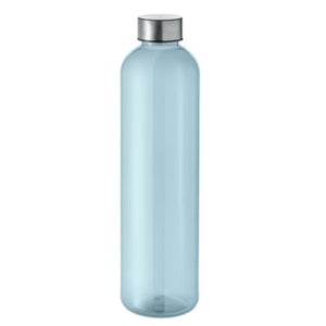 Bottiglia RPET 1000ml trasparente azzurro - personalizzabile con logo