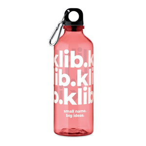 Bottiglia RPET 500ml trasparente - personalizzabile con logo