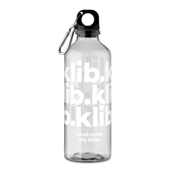 Bottiglia RPET 500ml trasparente - personalizzabile con logo