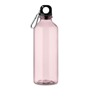 Bottiglia RPET 500ml trasparente rosa - personalizzabile con logo
