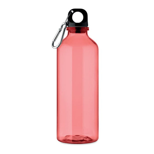 Bottiglia RPET 500ml trasparente rosso - personalizzabile con logo