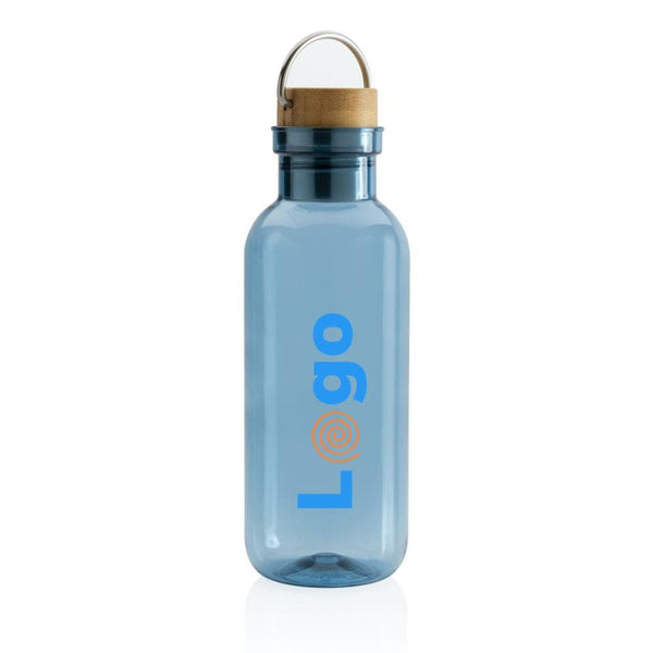 Bottiglia rPET GRS con manico e tappo in bambù FSC 680ml - personalizzabile con logo