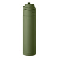 Bottiglia singolo strato 650 ml RE-INOX verde - personalizzabile con logo