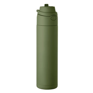 Bottiglia singolo strato 650 ml RE-INOX verde - personalizzabile con logo