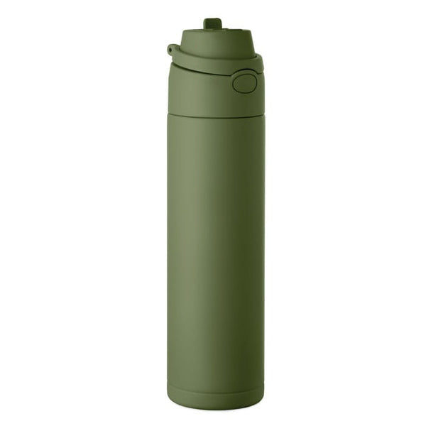 Bottiglia singolo strato 650 ml RE-INOX verde - personalizzabile con logo