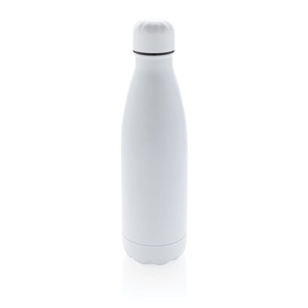 Bottiglia sottovuoto in acciaio tinta unita 500ml bianco - personalizzabile con logo