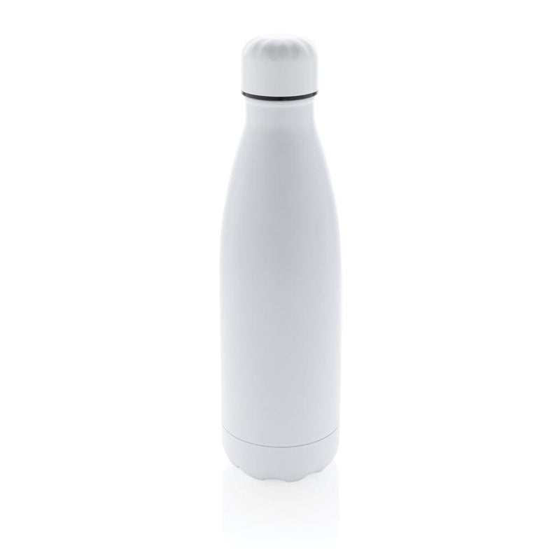 Bottiglia sottovuoto in acciaio tinta unita 500ml bianco - personalizzabile con logo