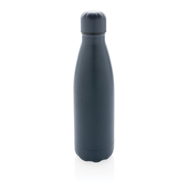 Bottiglia sottovuoto in acciaio tinta unita 500ml blu - personalizzabile con logo