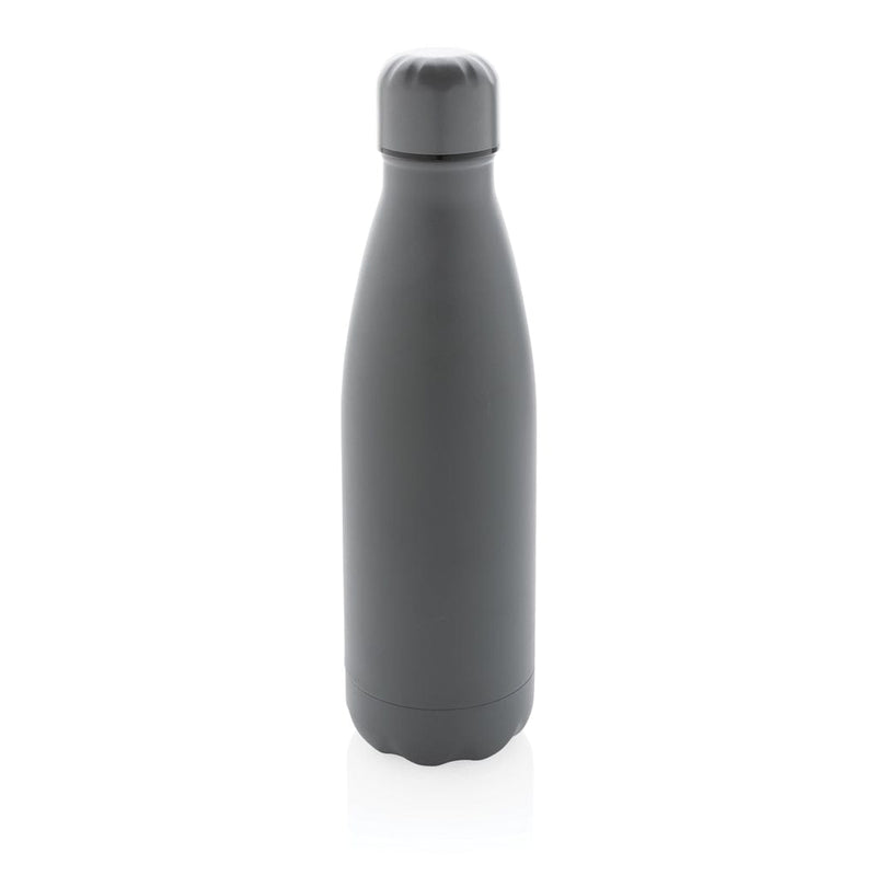 Bottiglia sottovuoto in acciaio tinta unita 500ml grigio - personalizzabile con logo