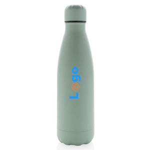 Bottiglia sottovuoto in acciaio tinta unita 500ml - personalizzabile con logo