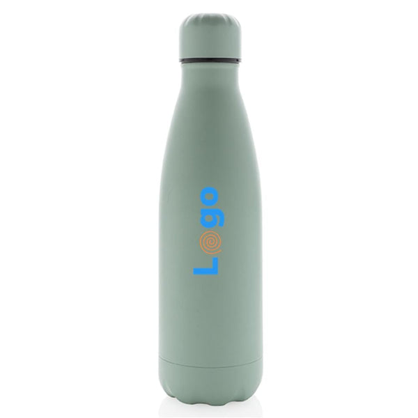 Bottiglia sottovuoto in acciaio tinta unita 500ml - personalizzabile con logo