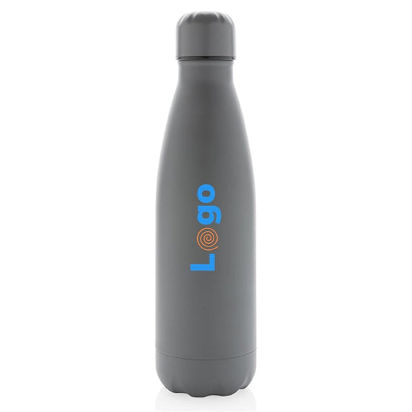 Bottiglia sottovuoto in acciaio tinta unita 500ml - personalizzabile con logo