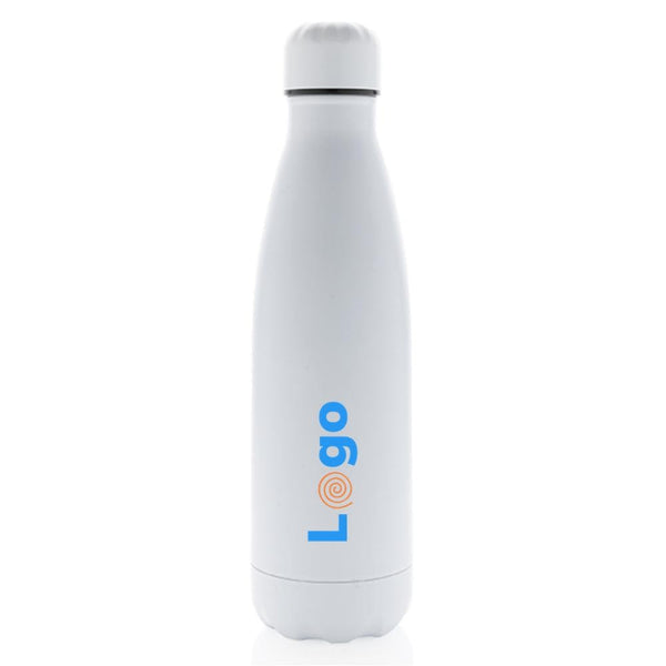 Bottiglia sottovuoto in acciaio tinta unita 500ml - personalizzabile con logo