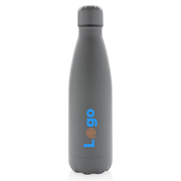 Bottiglia sottovuoto in acciaio tinta unita 500ml - personalizzabile con logo