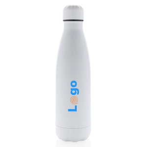 Bottiglia sottovuoto in acciaio tinta unita 500ml - personalizzabile con logo