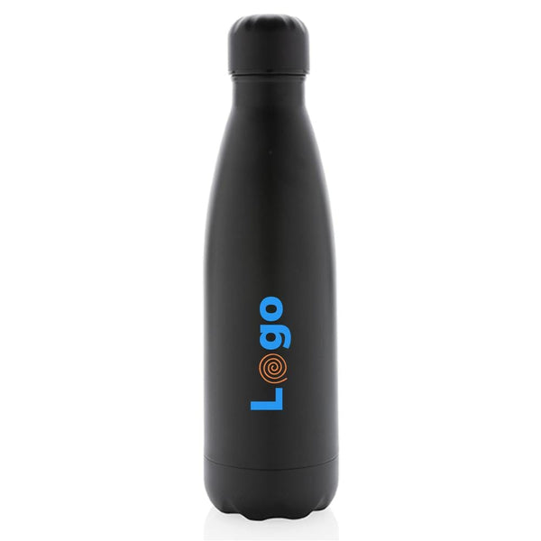 Bottiglia sottovuoto in acciaio tinta unita 500ml - personalizzabile con logo