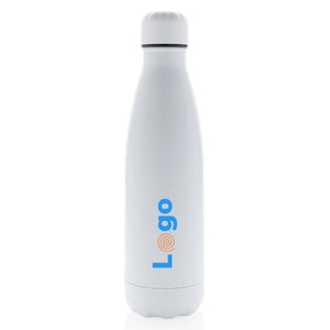Bottiglia sottovuoto in acciaio tinta unita 500ml - personalizzabile con logo