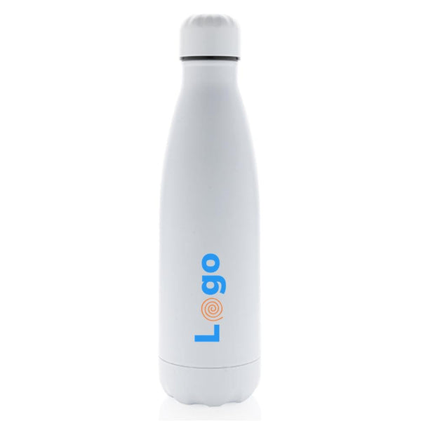 Bottiglia sottovuoto in acciaio tinta unita 500ml - personalizzabile con logo