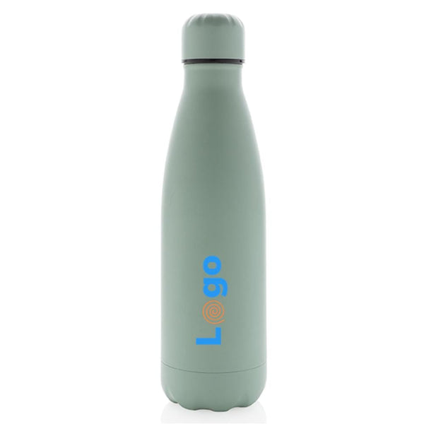 Bottiglia sottovuoto in acciaio tinta unita 500ml - personalizzabile con logo