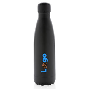 Bottiglia sottovuoto in acciaio tinta unita 500ml - personalizzabile con logo
