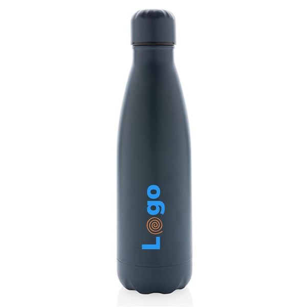 Bottiglia sottovuoto in acciaio tinta unita 500ml - personalizzabile con logo
