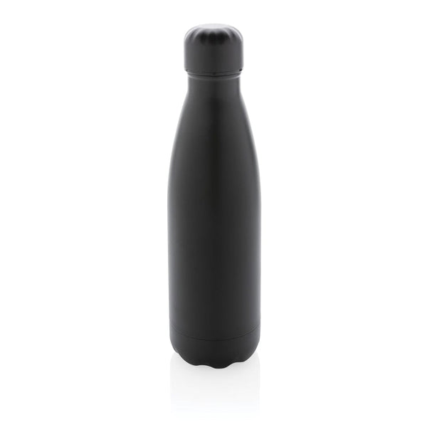 Bottiglia sottovuoto in acciaio tinta unita 500ml nero - personalizzabile con logo