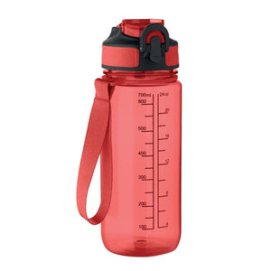 Bottiglia sport 700ml con misurino rosso - personalizzabile con logo