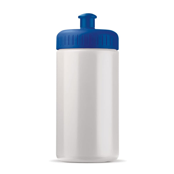 Bottiglia sport classic 500ml Bianco / blu navy - personalizzabile con logo