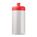 Bottiglia sport classic 500ml Bianco / Rosso - personalizzabile con logo