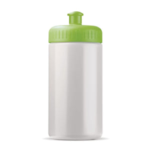 Bottiglia sport classic 500ml Bianco/ verde calce - personalizzabile con logo