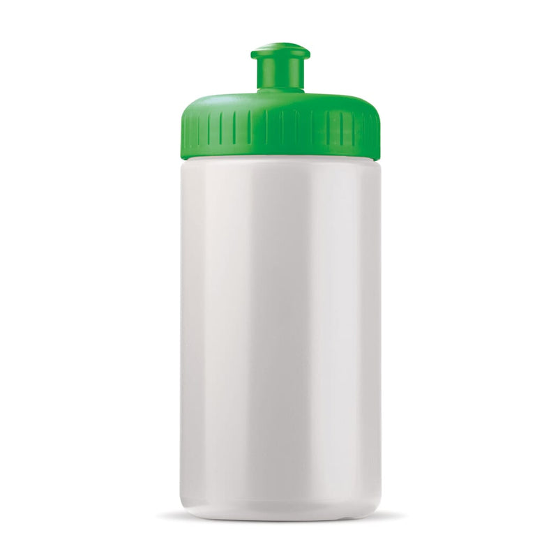 Bottiglia sport classic 500ml Bianco / verde - personalizzabile con logo